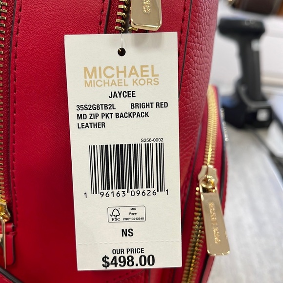 Michael Kors Jaycee Medium Pebbled Leather Backpack
Bright Red
NWT - Picture 4 of 16